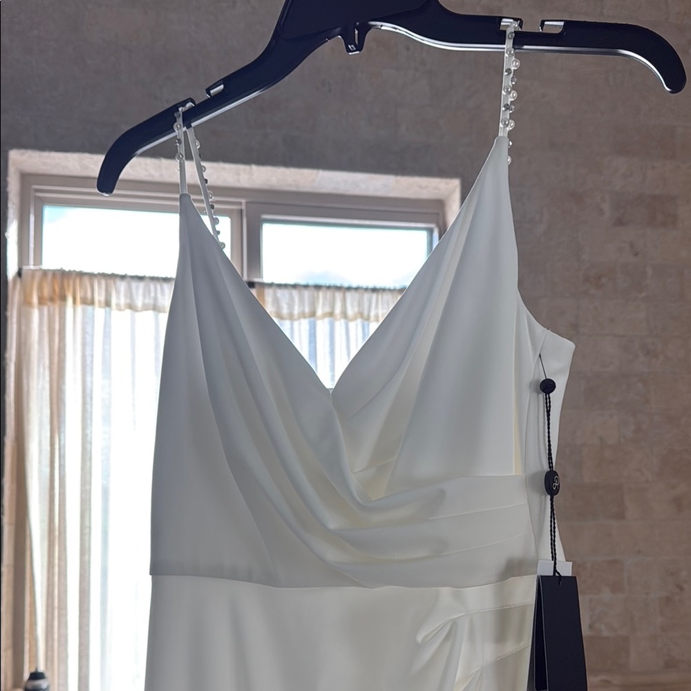 White Sleeveless Spaghetti Strap Slip Dress